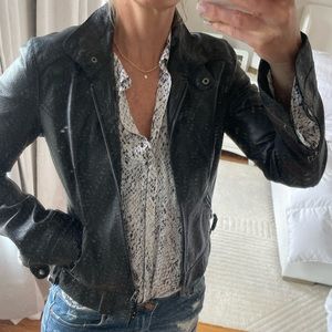 Sexy black leather BB Dakota jacket